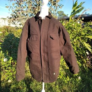 Key Industrial Black Work Wear Canvas Jacket Insulated M L